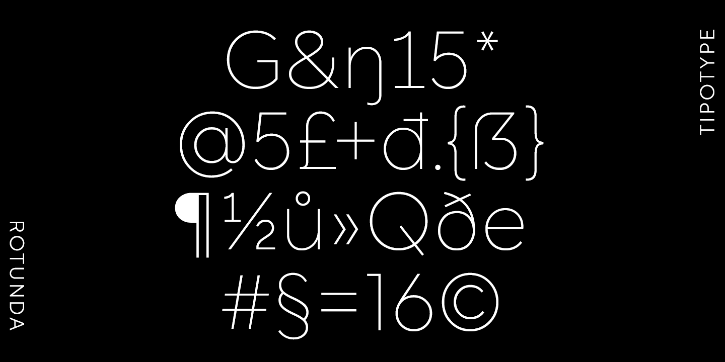 Rotunda Hairline Font preview